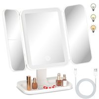 Espejo Para Maquillaje Aumentos 2x 3x Luz Led