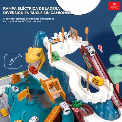 Imagen 2 del producto Pista De Autos Juguete Niño Niña Parque Aventura Dinosaurio