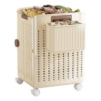 Canasta Lavandería Plegable Con Ruedas -cesto Portátil Hogar.