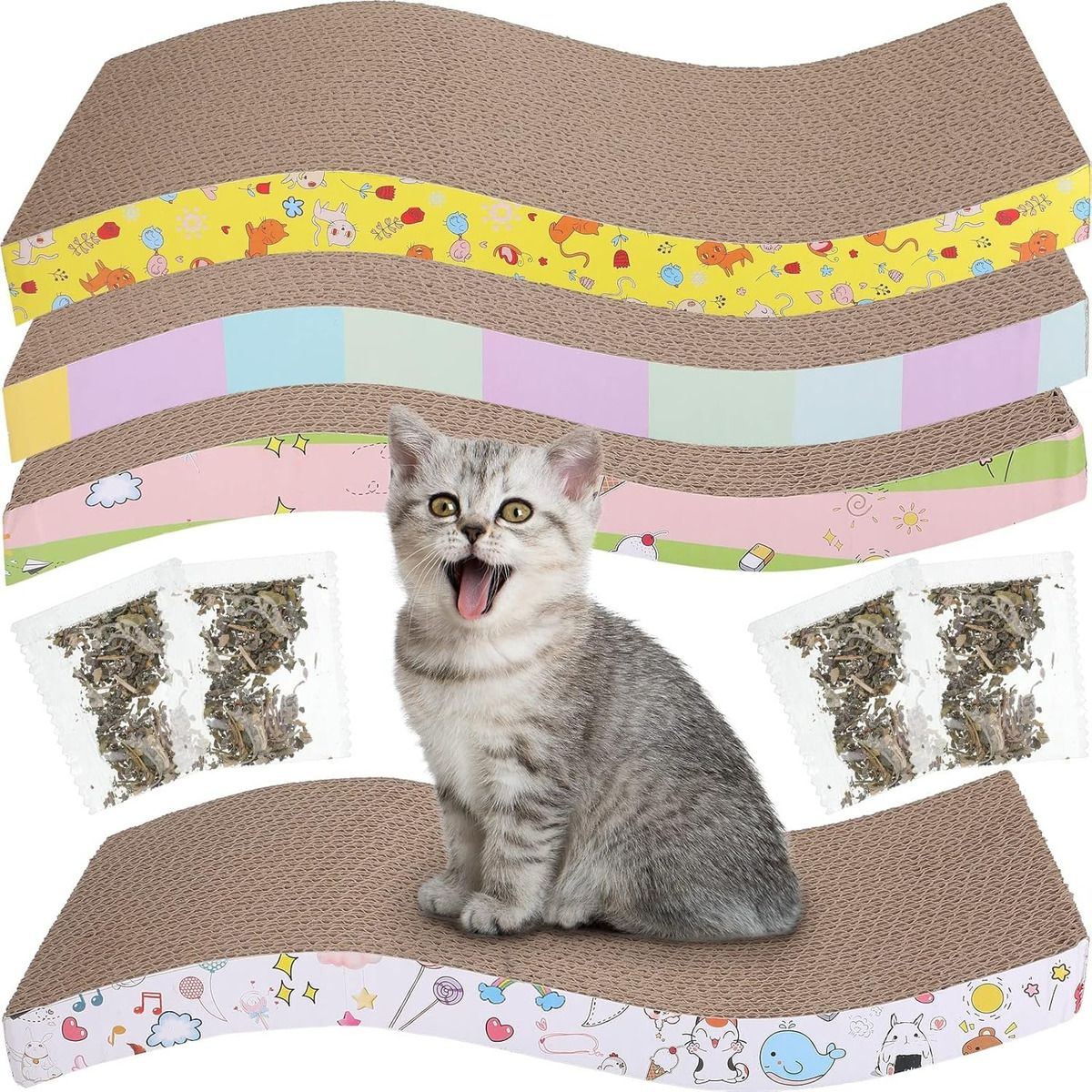 EVERSO - Rascadores Rascador Gatos Rascador Gato Rascador Carton 43cm