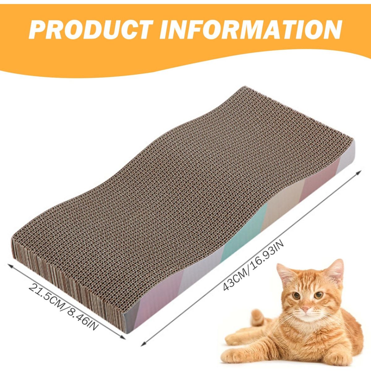 EVERSO - Rascadores Rascador Gatos Rascador Gato Rascador Carton 43cm