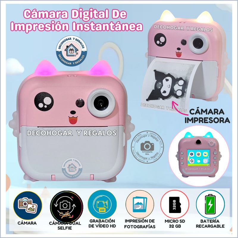 GENERICO - Cámara Digital De Impresión Térmica De Juguete Para Niños