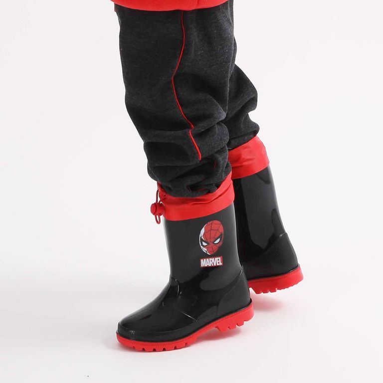 Bota De Agua Con Chiporro Niño Spiderman Mask Negro
