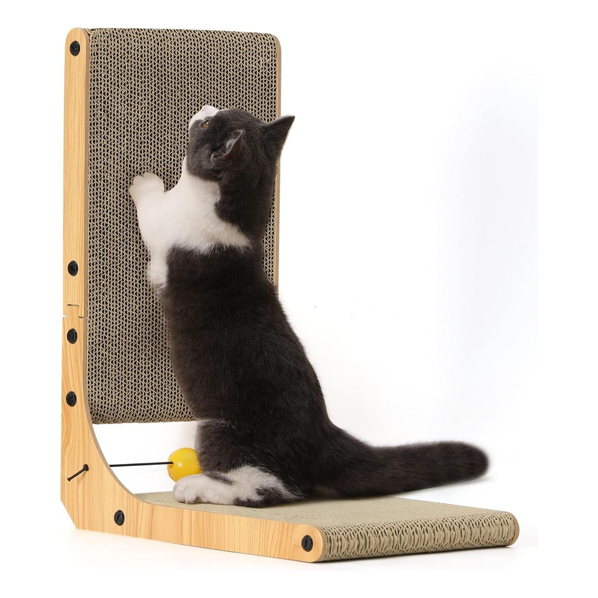 EVERSO - Rascador Vertical Diseño L De Cartón Corrugado Para Gatos