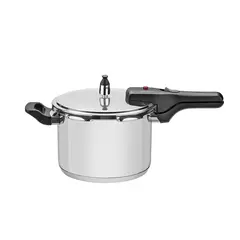 TRAMONTINA - Olla a Presión Brava en Acero Inoxidable con Fondo Triple 22 cm 6 L