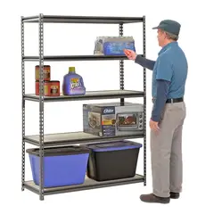 PROCHEF - Estante Acero Ranurado 120x60x180 cm 5 Band. 1375 Kg