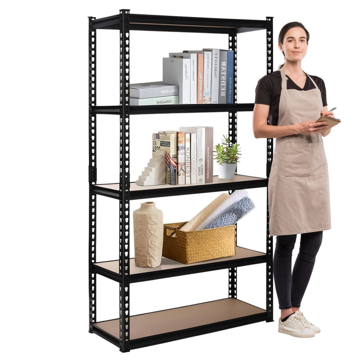 PROCHEF - Estante Acero Ranurado 90x40x180 cm 5 Band. 875 Kg