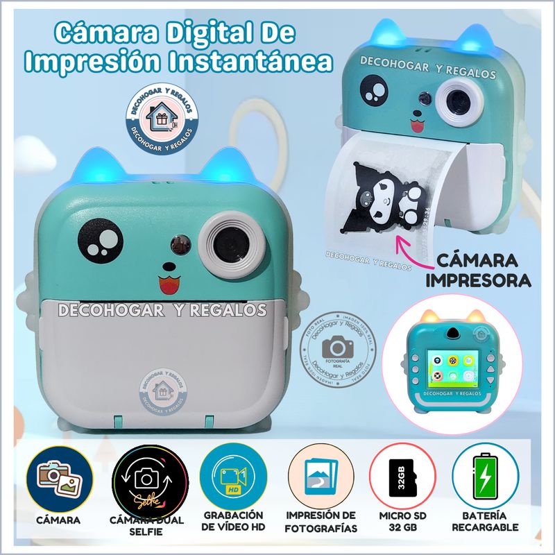 GENERICO - Cámara Digital De Impresión Térmica De Juguete Para Niños