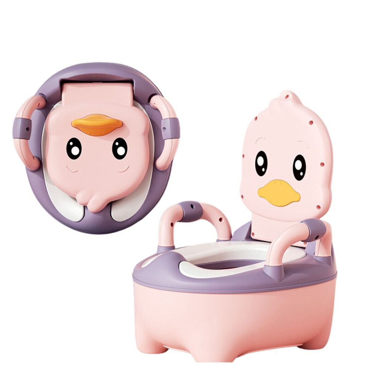 CRUSEC - Mi Primera Pelela Patito Confort Aprendizaje Baño Bebe Rosa