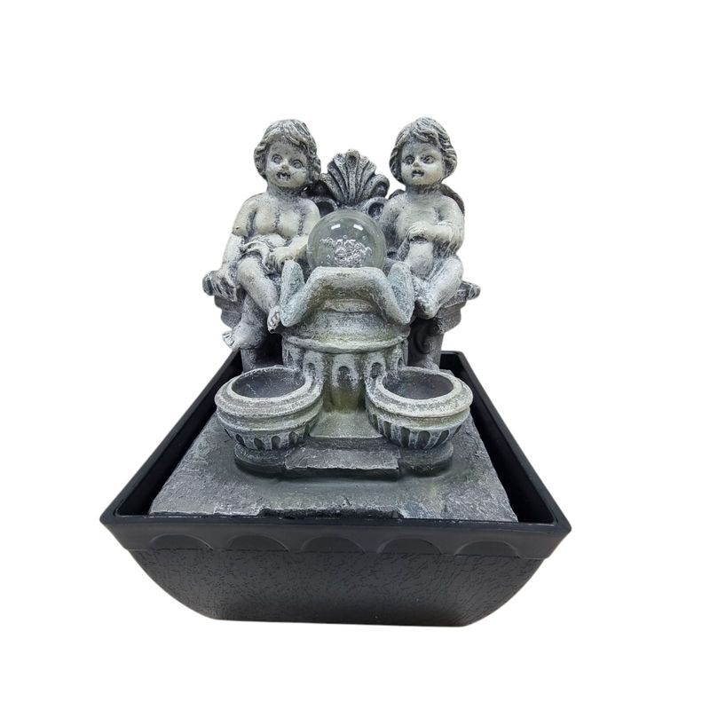 GENERICO - Fuente De Agua Pileta,  Pareja de Ángeles 18cm