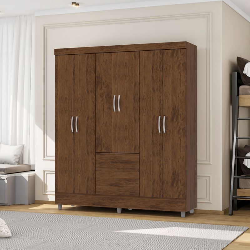 JDO & DESIGN - CLOSET 6P IDEAL IMBUIA RUSTICO