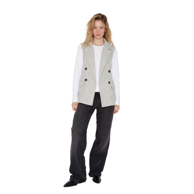 JACINTA TIENDA - Chaqueta Royal sin mangas gris Jacinta Tienda