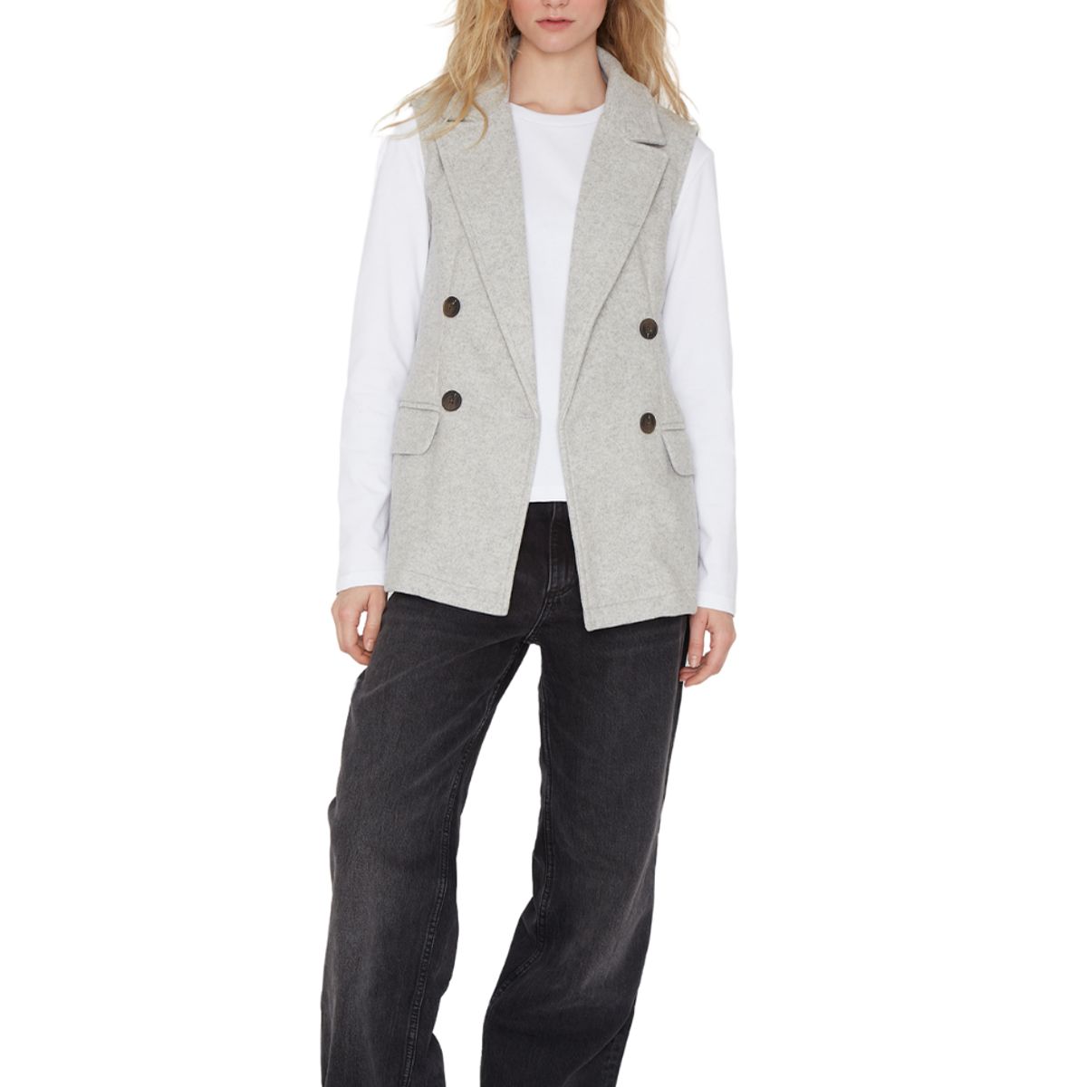 JACINTA TIENDA - Chaqueta Royal sin mangas gris Jacinta Tienda