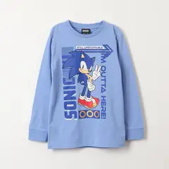 SONIC - Polera Manga Larga Niño Outta Here! Azul