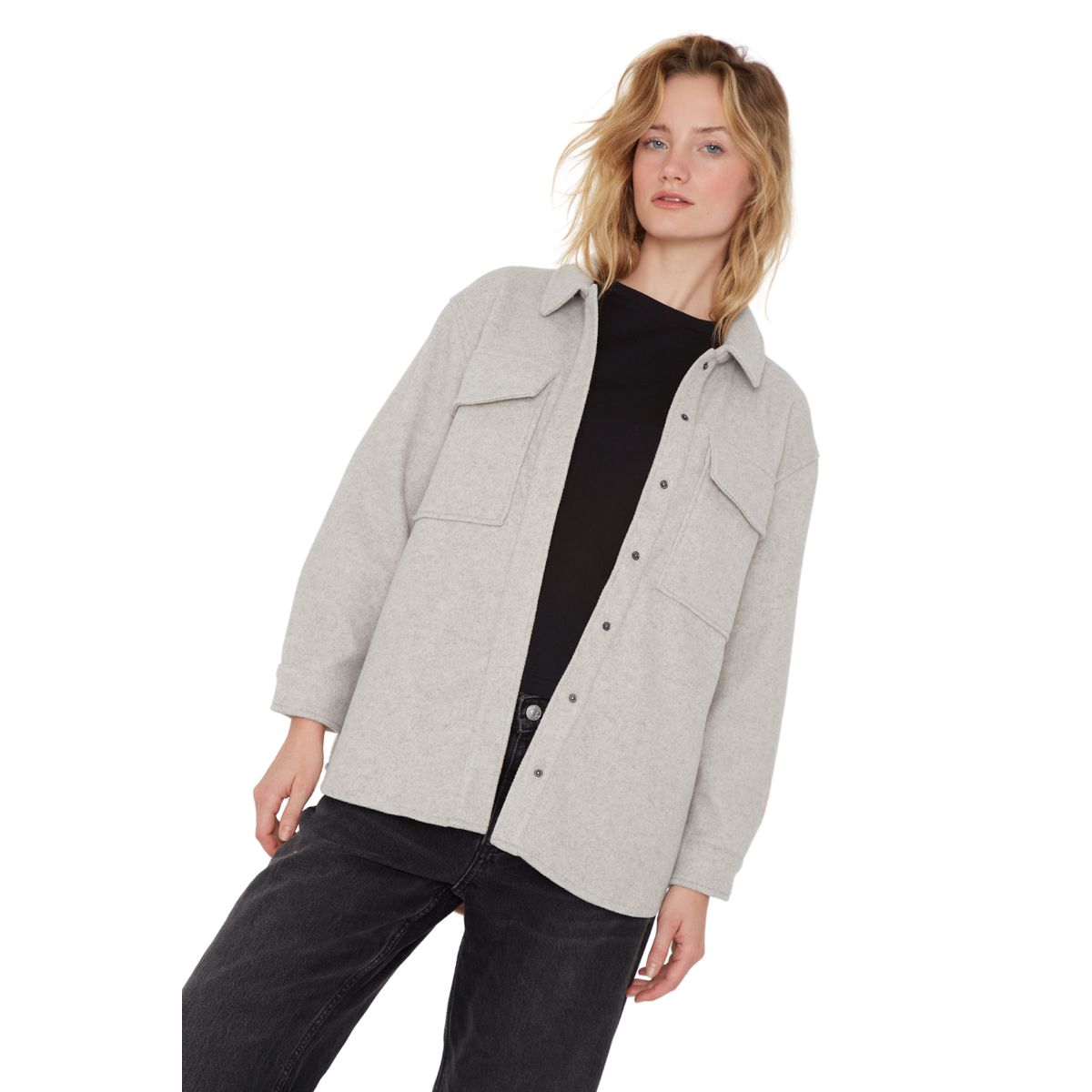 JACINTA TIENDA - Sobrecamisa Royal Gris Jacinta Tienda