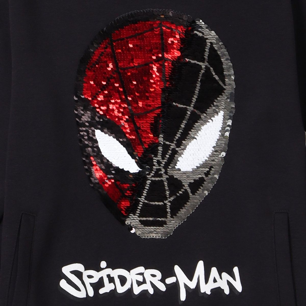 MARVEL - Polerón Spider-Man con Lentejuelas Reversibles - Niños 4-8 Años