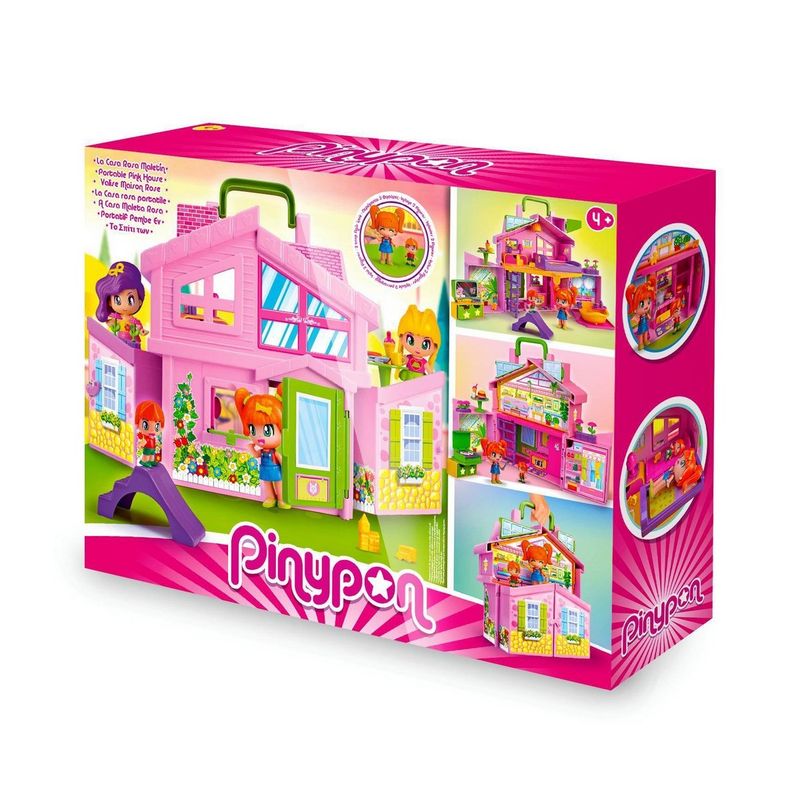 PINYPON - CASA MALETIN CON MUÑECA PINYPON ROSADA
