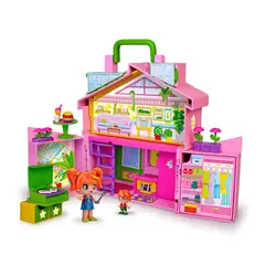PINYPON - Casa Maletin con Muñeca Rosada