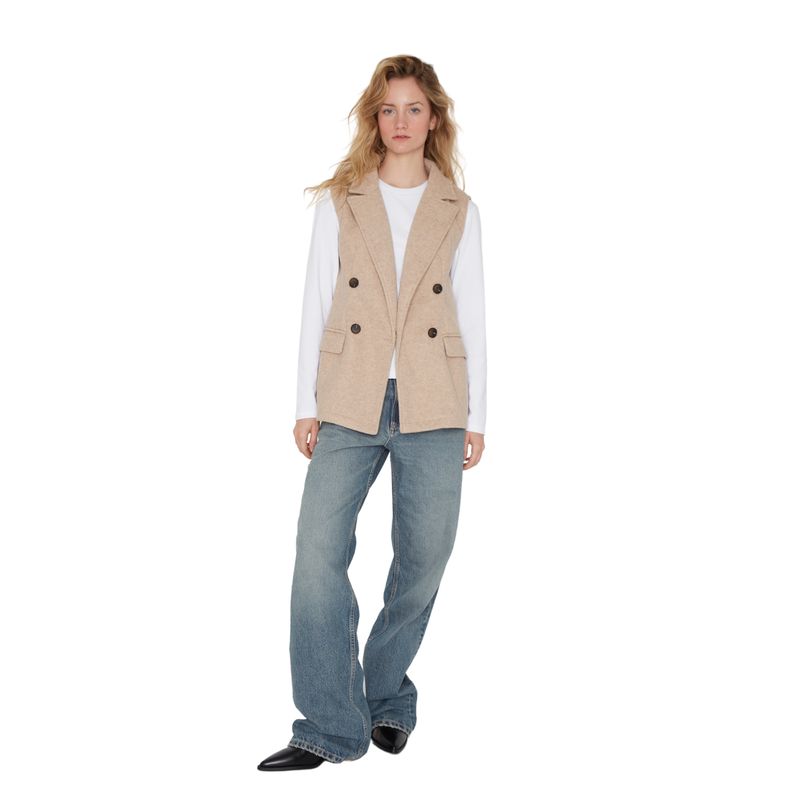JACINTA TIENDA - Chaqueta Royal sin mangas camel Jacinta Tienda
