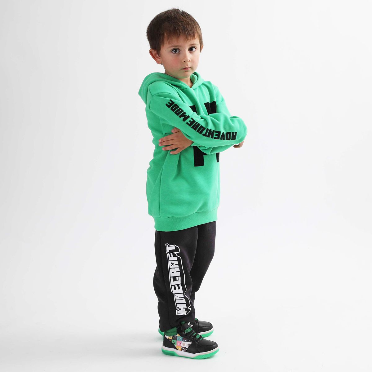 MINECRAFT - Conjunto Deportivo Minecraft Creeper Oficial - Niño 4-10 Años