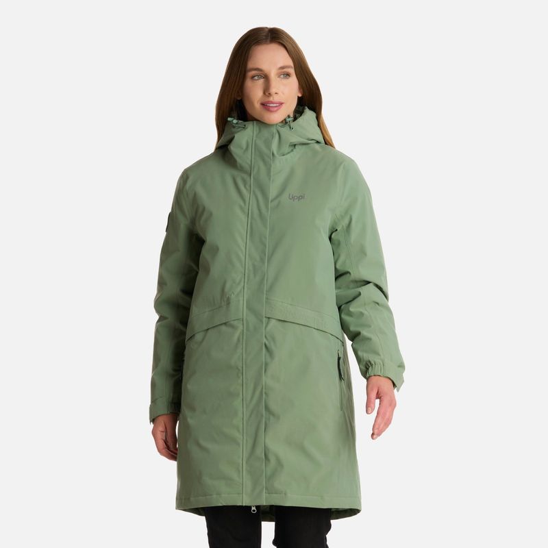 LIPPI - Chaqueta Mujer Mountains Live B-Dry Down Long Jacket Jade Oscuro Lippi