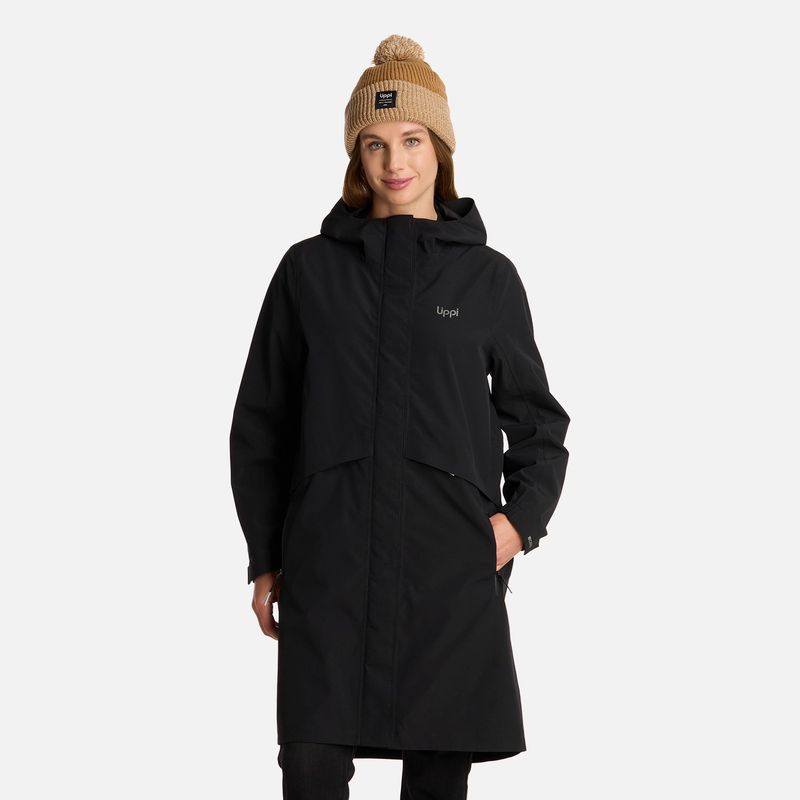 LIPPI - Chaqueta Mujer Mountains Live B-Dry Long Jacket Negro Lippi