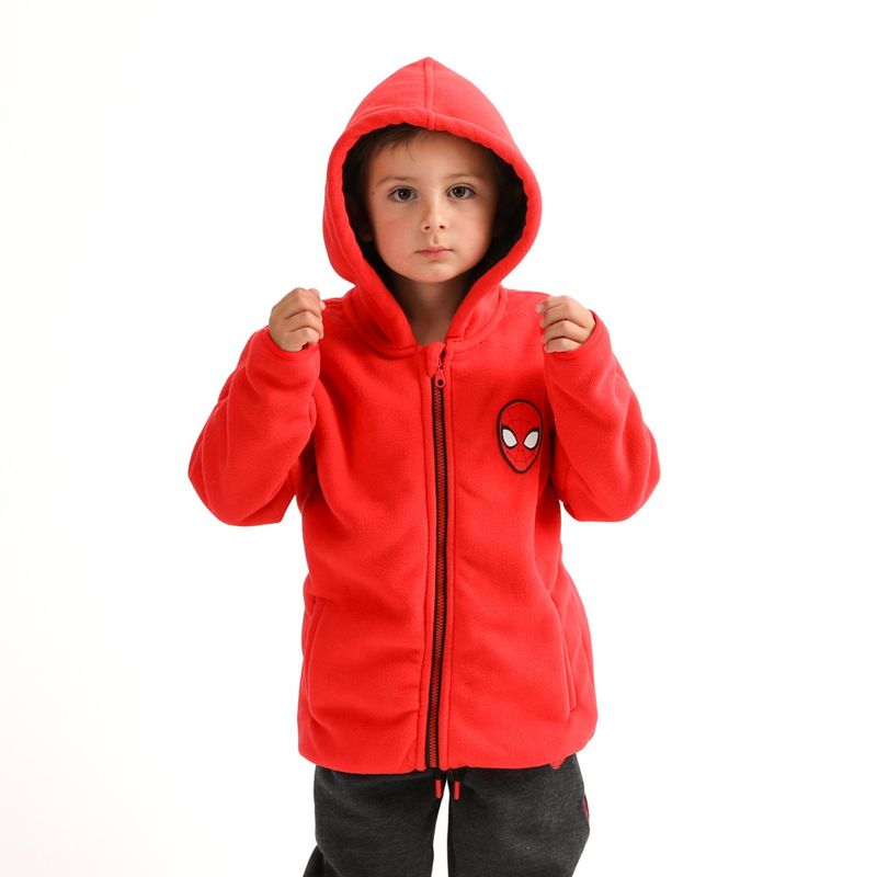 MARVEL - Polerón Polar Spider-Man Marvel con Capucha y Cierre - Niños 3-8 Años