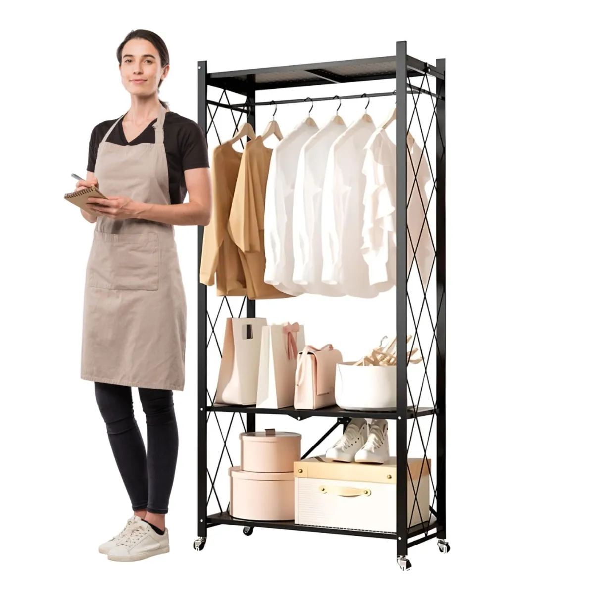 PROCHEF - Closet Abierto Plegable de Acero 158x71x32 cm.