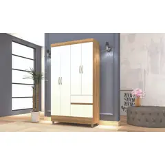 JDO & DESIGN - Closet 4 Puertas 2 Cajones Ideal Nature/Champange