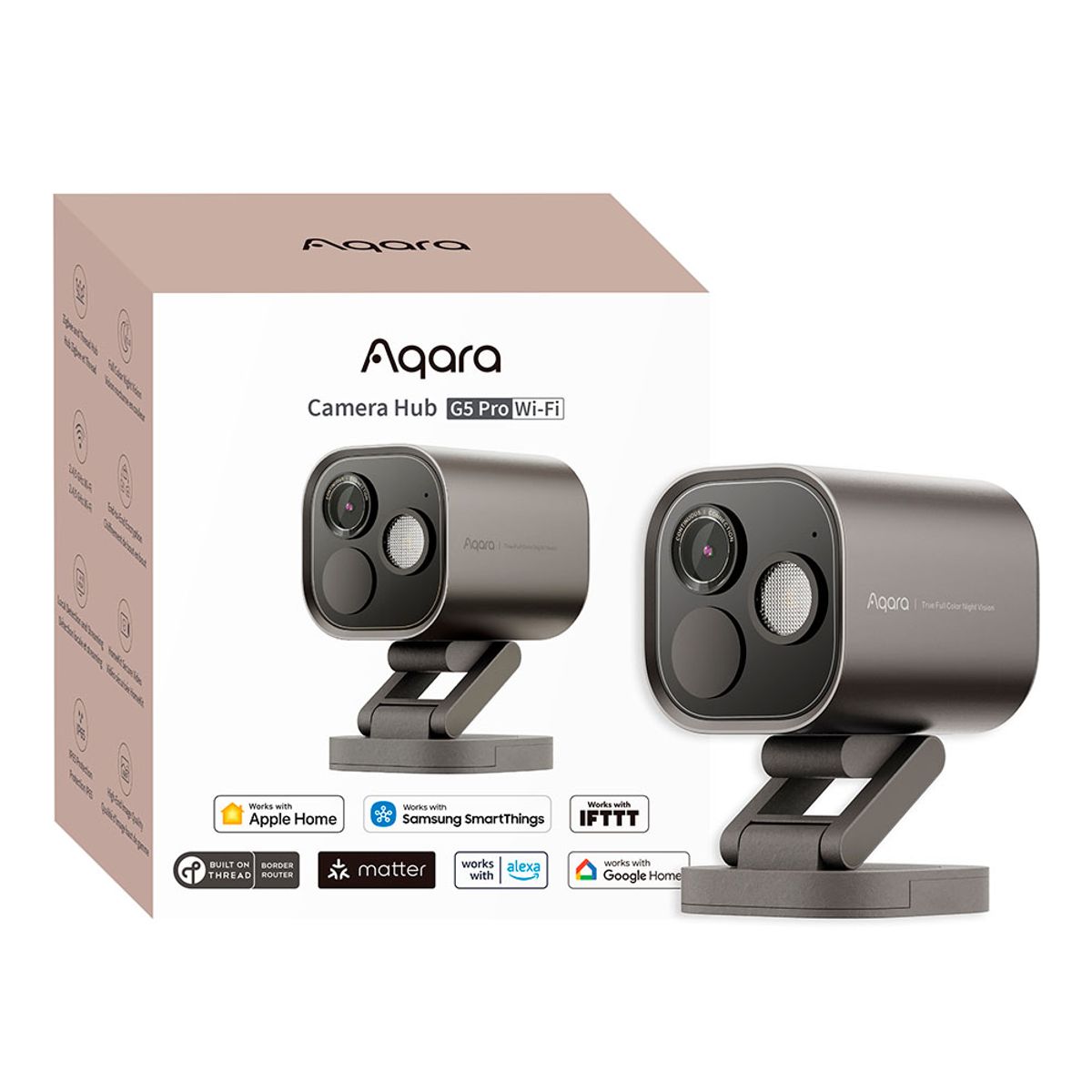 AQARA - Cámara de Exterior WiFi y Matter Hub G5 Pro