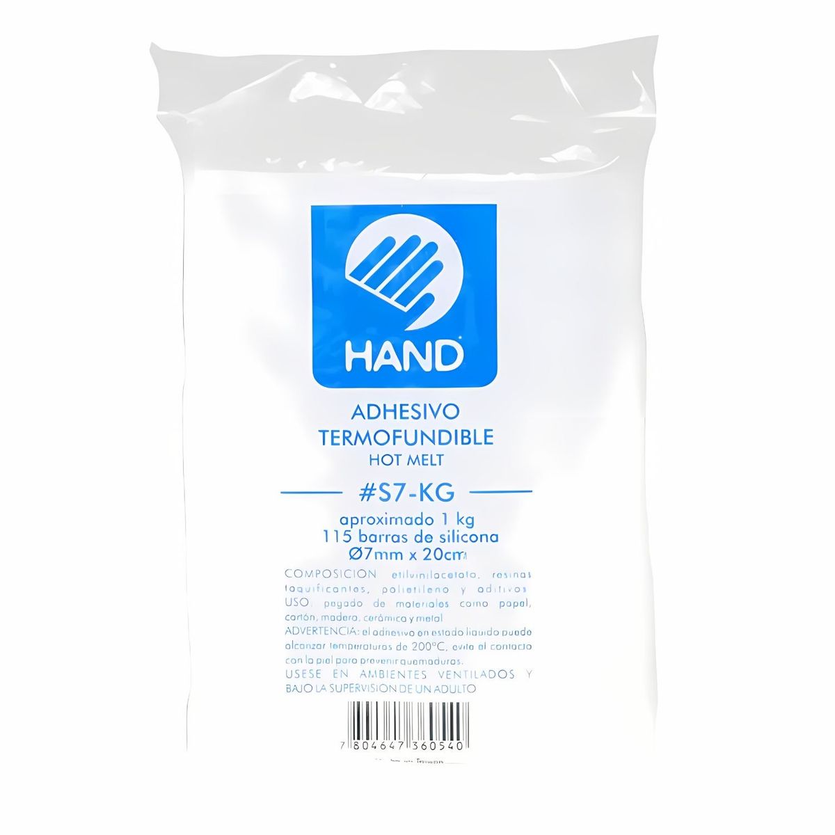 HAND - 115 Barras de Silicona 7mm 1kg De 20cms - SC