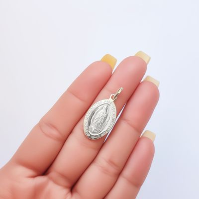 Imagen 2 del producto Colgante Medalla Virgen De Guadalupe Borde 21x14mm Plata Fina 925