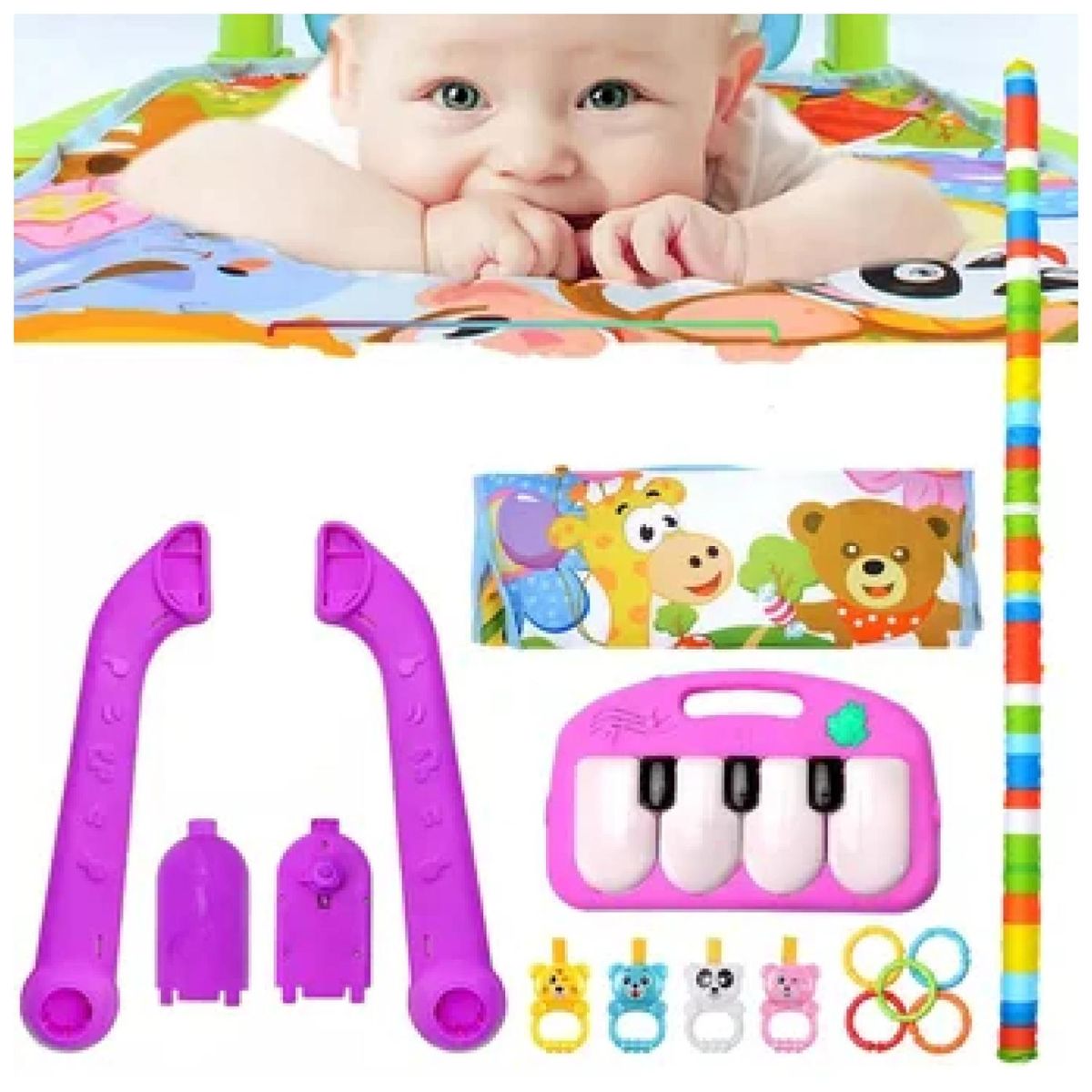 GENERICO - Juguete Gimnasio Musical Con Accesorios Infantil Rosado