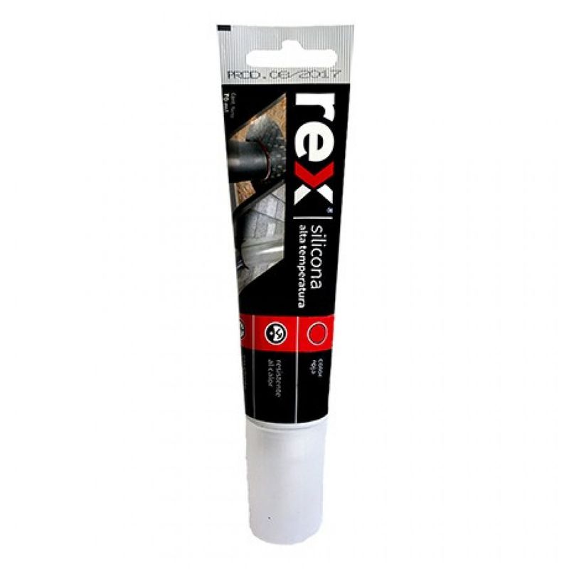 GENERICO - SILICONA ALTA TEMPERATURA ROJA POMO 70ML REX