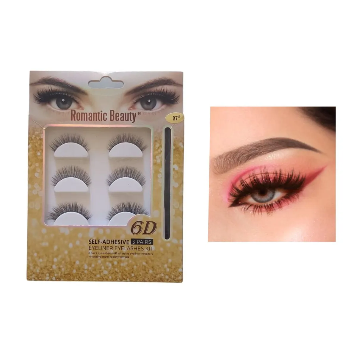 ROMANTIC BEAUTY - Juego De 3 Pares De Pestañas Postizas Efecto Natural