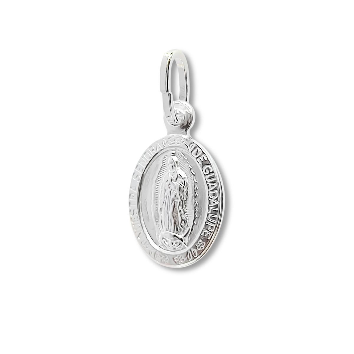 COGGIOLA - Colgante Medalla Virgen De Guadalupe Borde 14x11mm Plata Fina 925