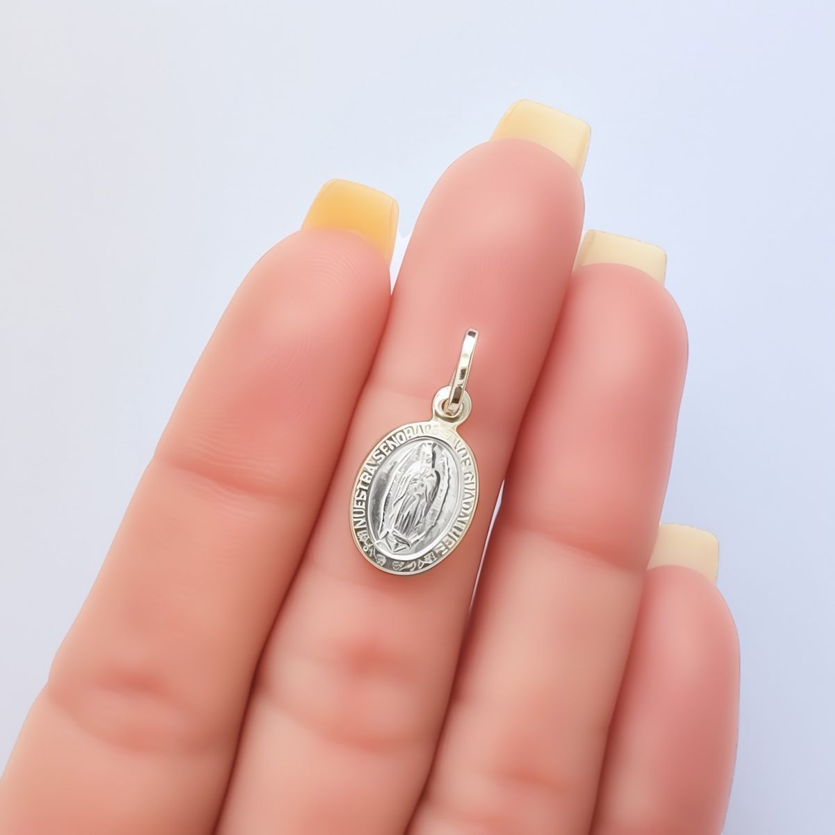 COGGIOLA - Colgante Medalla Virgen De Guadalupe Borde 14x11mm Plata Fina 925