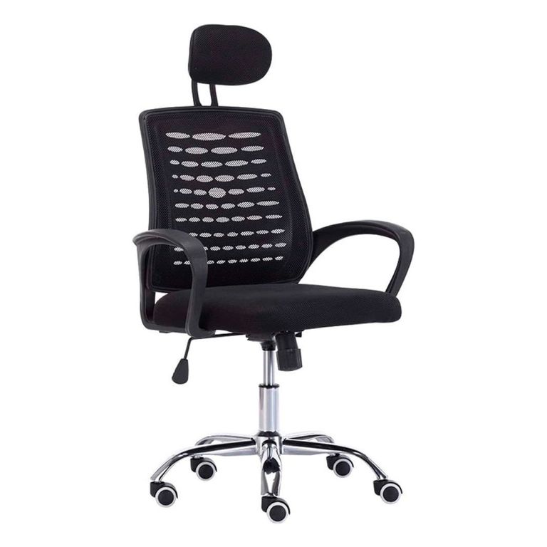 Silla Oficina Neo Negra - Apoyabrazos y Cabecera Ajustables Negro SILLAOFICINANEONEGRO