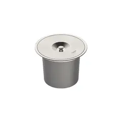 TRAMONTINA - Basurero de empotrar de acero inoxidable con balde plástico de 8 l