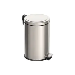 TRAMONTINA - Basurero de acero inoxidable con Pedal Brasil 12 L con acabado pulido y cubo plastico interno