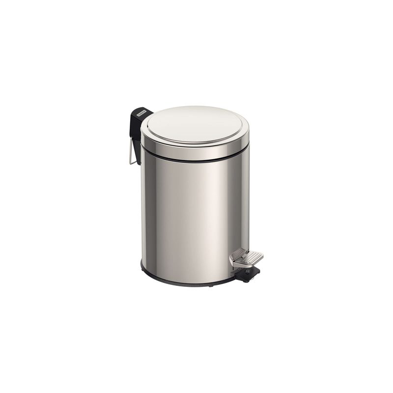 TRAMONTINA - Basurero de acero inoxidable con Pedal Brasil 5 L Tramontina con acabado pulido y cubo plastico interno