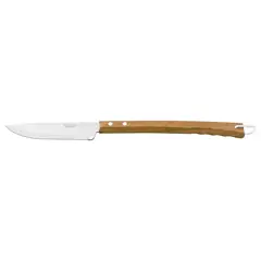 TRAMONTINA - Cuchillo trinchante Churrasco con lámina de acero inoxidable y mango de madera 8" 52,6 cm