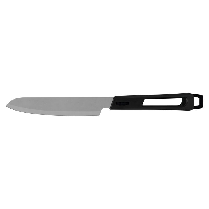 TRAMONTINA - Cuchillo Trinchante Tramontina Churrasco Black con Lámina de Acero Inoxidable y Mango de Polipropileno Negro 8"