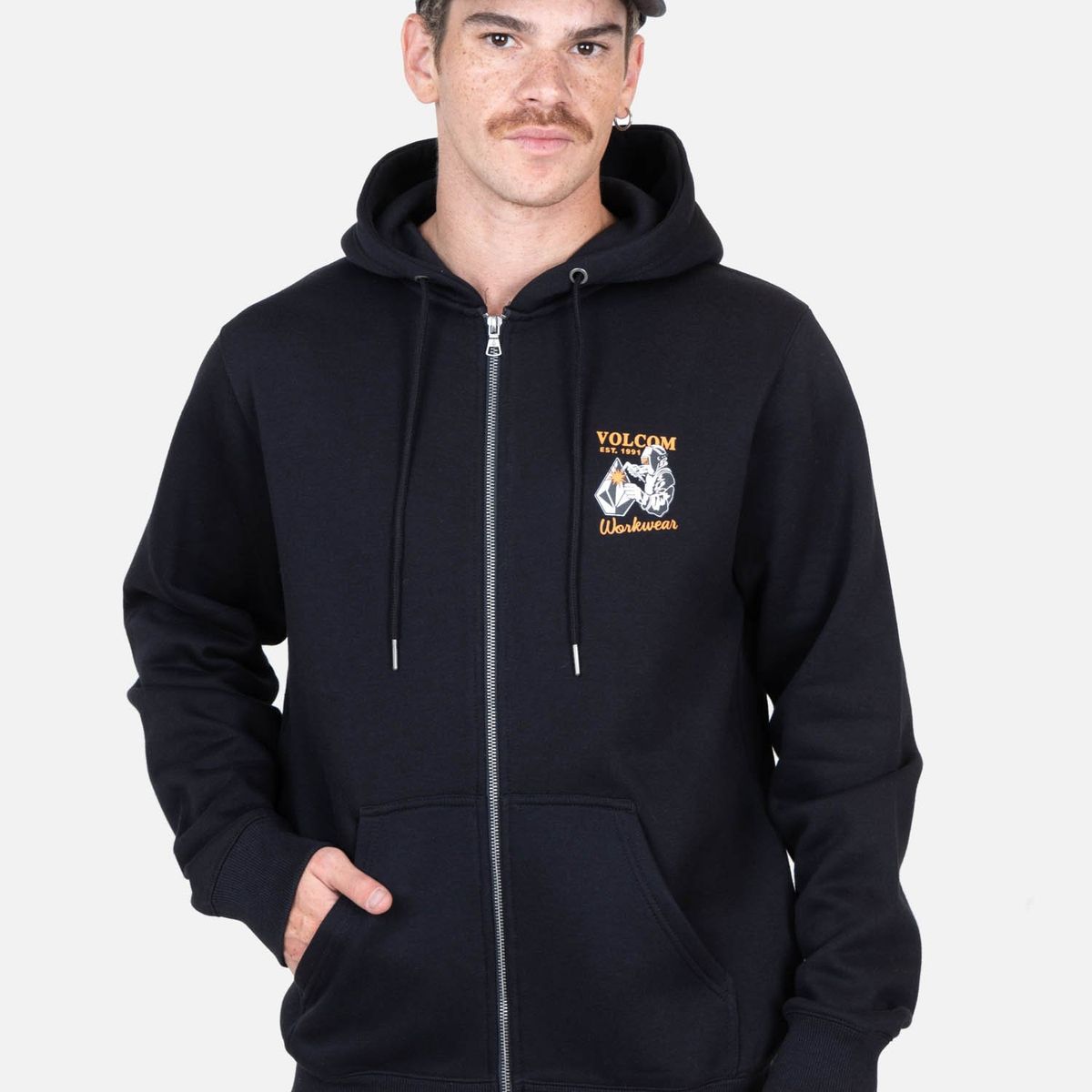 VOLCOM - Poleron Wander Negro Hombre Volcom - Negro