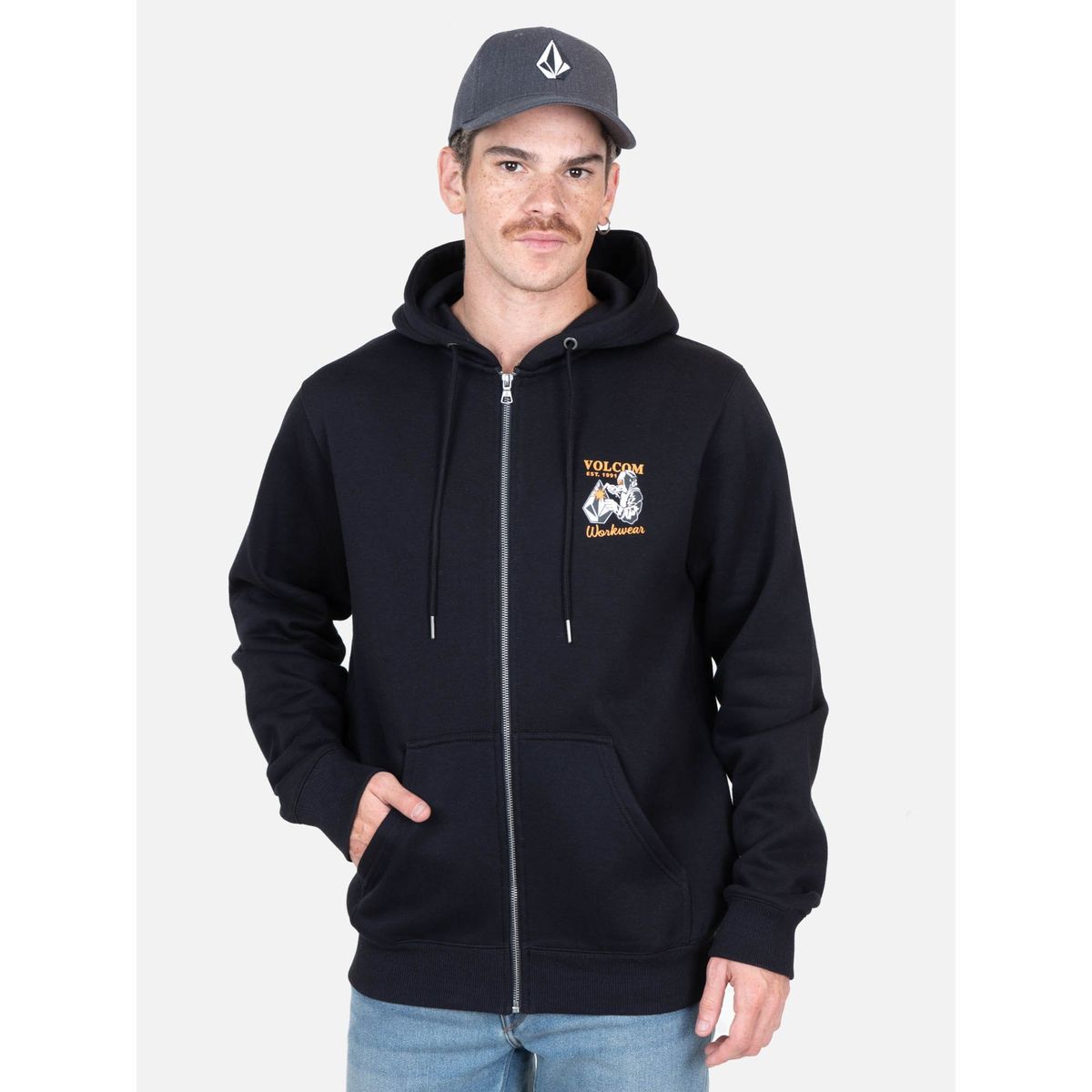 VOLCOM - Poleron Wander Negro Hombre Volcom - Negro