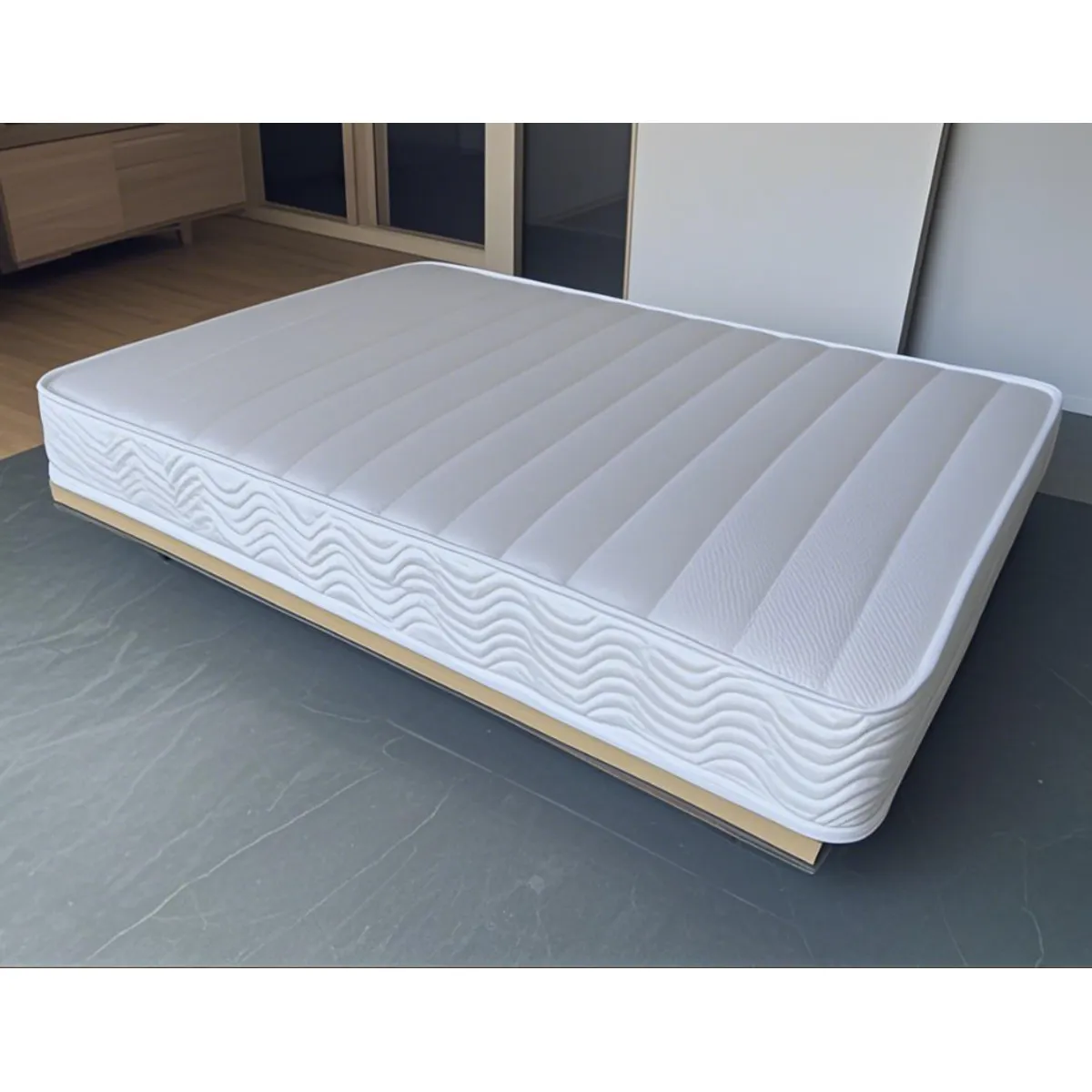 YOMYM - Colchón Premium King Size Upright 3 Caras blanco 90×190×27cm-