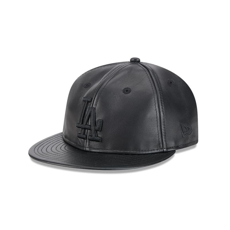 NEW ERA - Gorra 9Fifty MLB Los Angeles Dodgers Genuine Leather Black_.