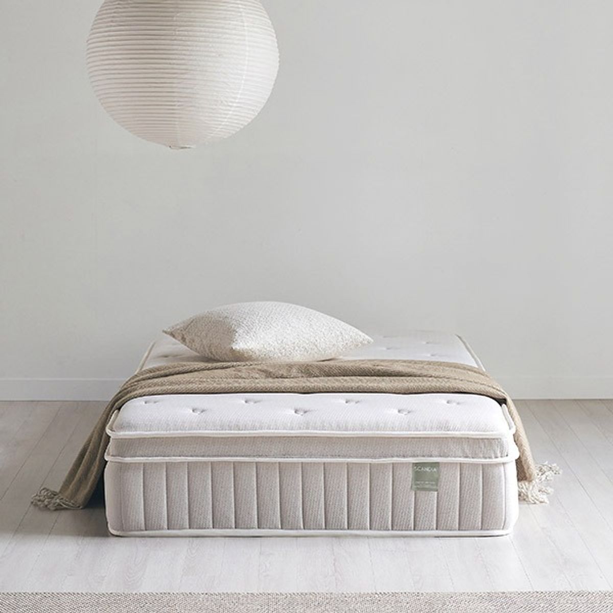 YOMYM - Colchón Premium King Size Upright 3 Caras Blanco 90×190×25cm-