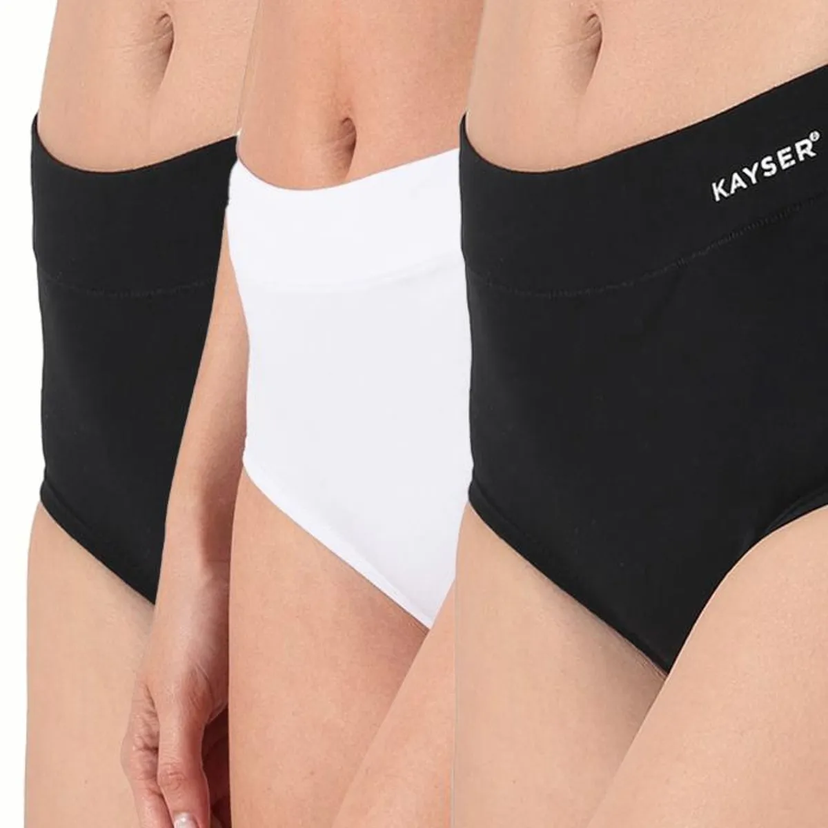 KAYSER - PACK 3X  Calzon Maxi  Algodón P310032-NEG Kayser