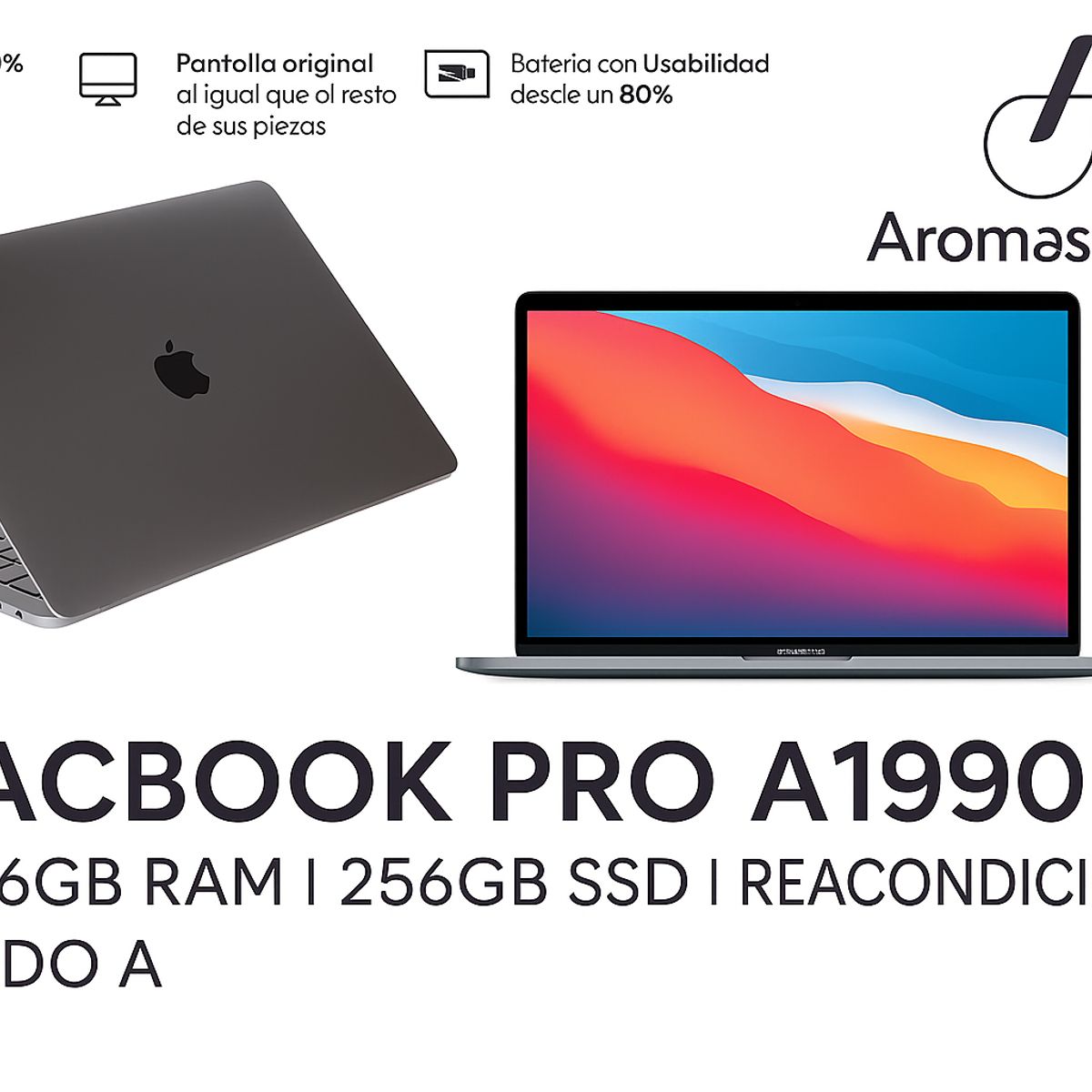 APPLE - MACBOOK PRO A1990 i7 16gb 256gb SSD Reacondicionado Grado A